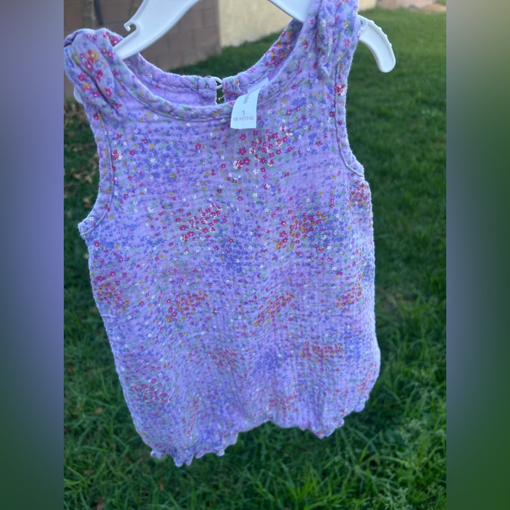 Purple floral 18 months romper